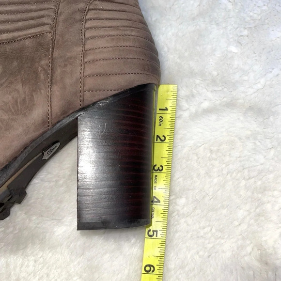 Sam Edelman Fowler Brown Leather Block Heel Ankle Boots 10 Women’s - Picture 10 of 16